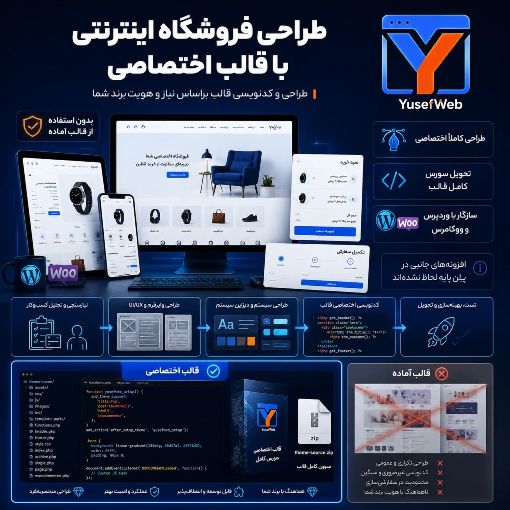 طراحی فروشگاه اینترنتی با قالب اختصاصی