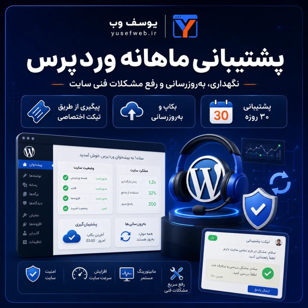 پشتیبانی ماهانه وردپرس